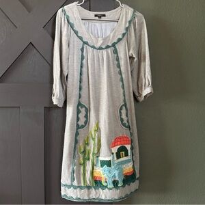 Double Zero Embroidered Mini Dress